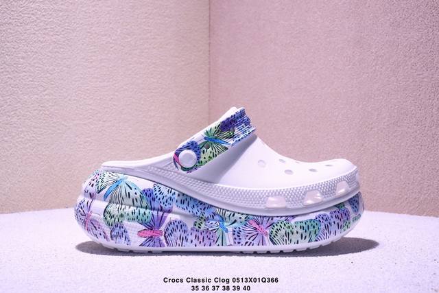 Crocs Classic Clog Casual Beach Hole-Punched Sandals, Transparent Waterproof Bag