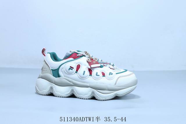 Fila Mars Shoes New Pea Thick Sole Height-Increasing Sports Shoes Retro Versatil