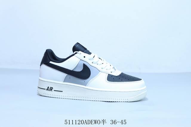 Nike Air Force 1 Af1 Low-Top Casual Skate Shoes Gray/Black Product Code: Ci0919-