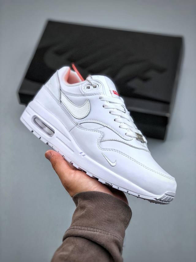 Nike Air Max 1 X Supreme White Retro Casual Running Shoes Official Release Authe
