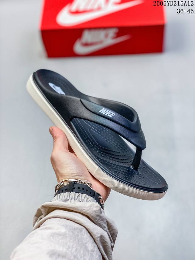 Nike Synthetic Leather Solay Comfortable Casual Durable Slippers Black Size: See