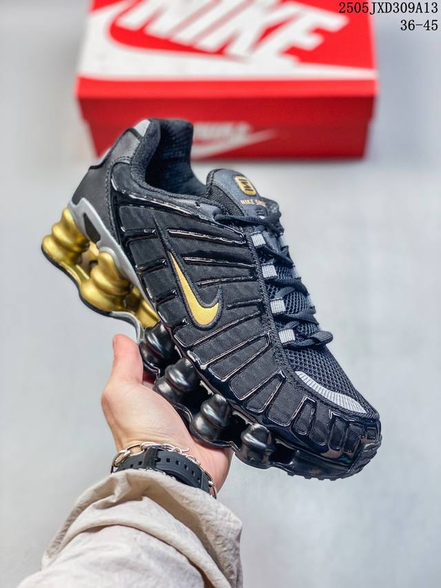 Nike Shox Tl Liquid Silver Air Column Low-Top Fashion Running Shoes Ar3566-003 S