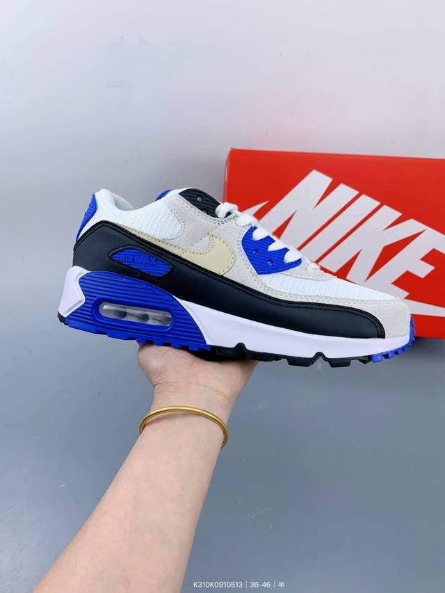 Company-Grade Nike Air Max 90 Classic Retro Cushioned Running Shoes. The Upper I