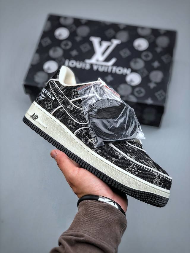 Nike Air Force 1 Low 07 X Louis Vuitton Black And White Starry Sky Original Last