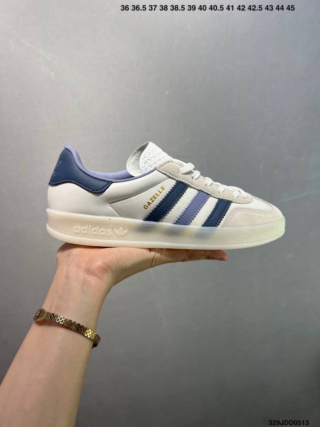 Adidas Originals Gazelle Indoor Retro Three-Leaf Clover Slip-Resistant Transpare