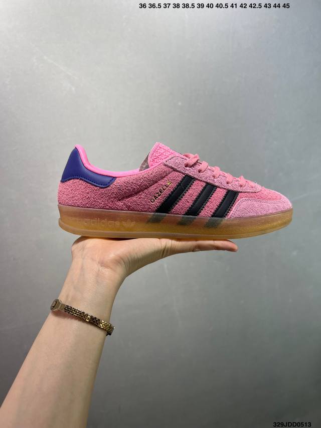 Adidas Originals Gazelle Indoor Retro Three-Leaf Clover Slip-Resistant Transpare
