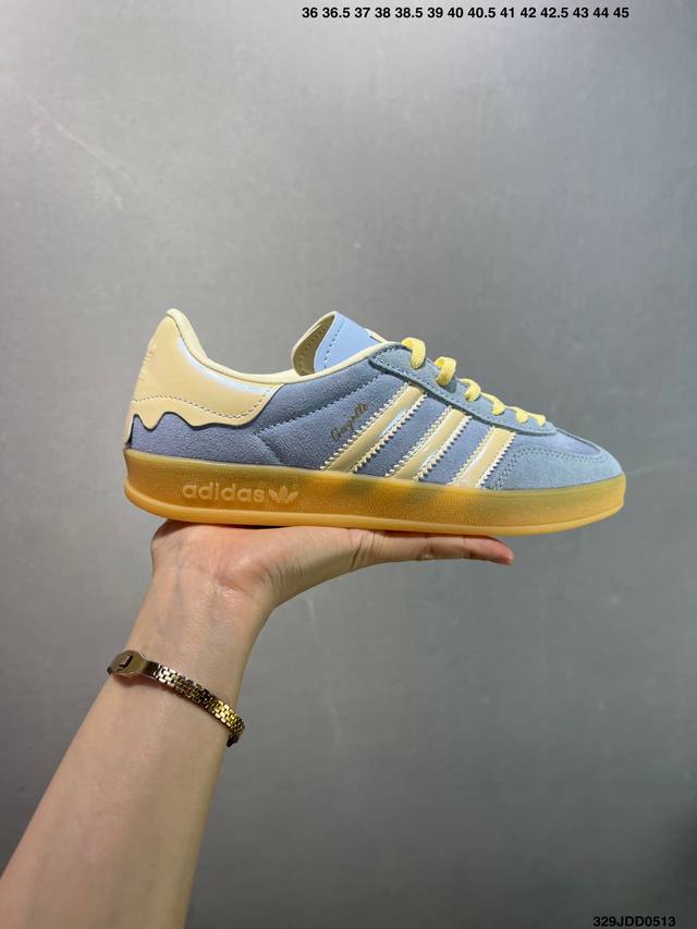 Adidas Originals Gazelle Indoor Retro Three-Leaf Clover Anti-Slip Transparent Ru