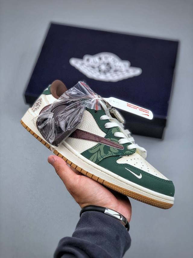 Travis Scott X Fragment Design X Air Jordan 1 Low Og Sp Aj1 Collaboration Green