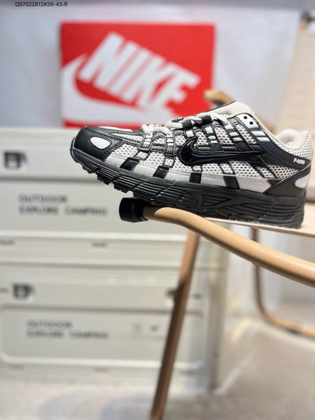 Nike P-6000 Laser Blue Retro Tech Personalized Sports Dad Shoes.