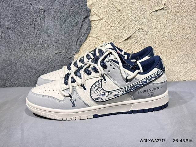 New Arrival Real-Life Photos: Nike Sb Dunk Low Lv Series, Lace-Up Graffiti Gray