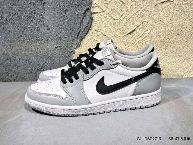 New Arrival Real Shots Off-White Custom X Air Jordan 1 Low Low-Top White Collabo