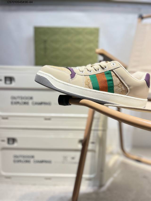Gucci Distressed Screener Sneaker Gucci Classic Distressed Sneaker, Retro Dad Sh
