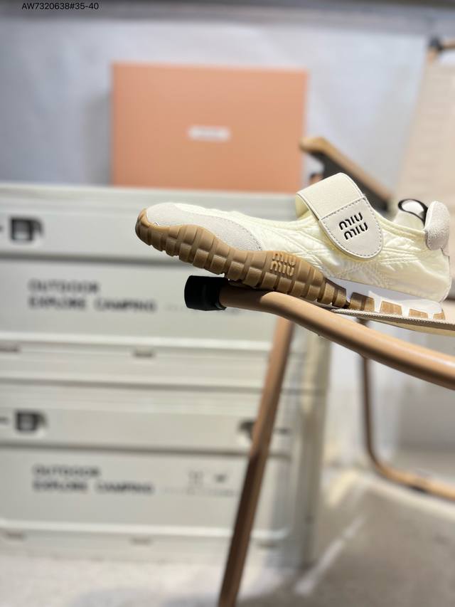 Miu Miu Early Spring New Arrival Runway Debut Slip-On Mary Jane Ballet Shoes Off
