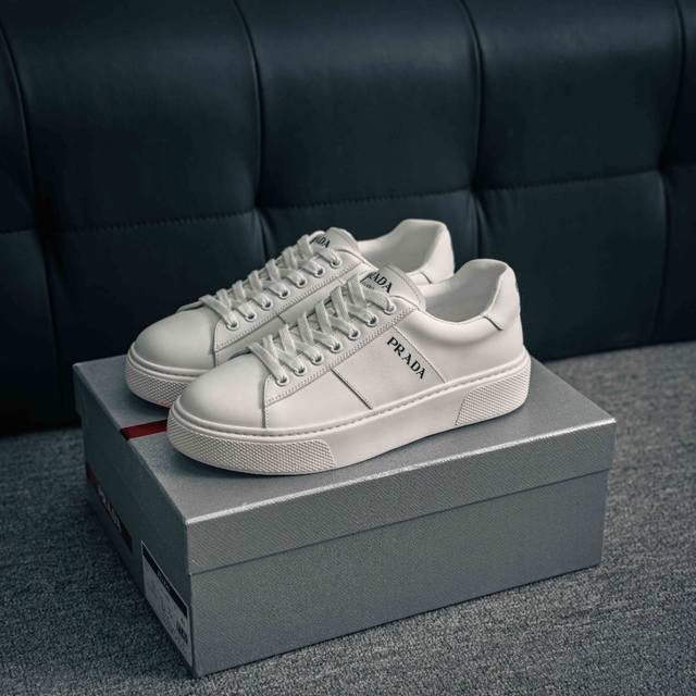 Core Private New Arrival Italian Luxury Brand Prada Sport Casual White Sneakers