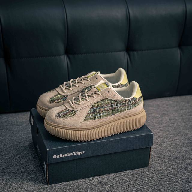 Core Private Onitsuka Tiger Delecity Thick-Soled Sports Shoes, Durable, Low-Top,