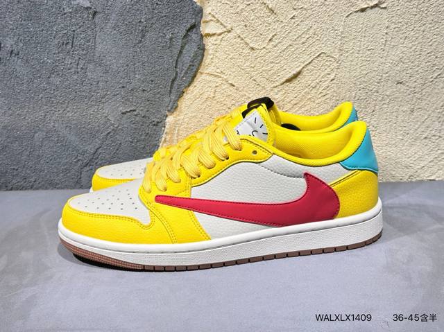 New Arrival: Travis Scott X Jordan 1 Low Collaboration Low-Top Casual Version, A