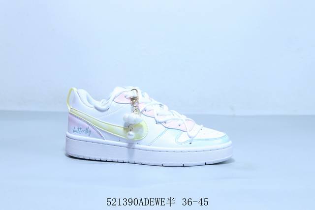 Nike Nk Court Borough Mid Bg Small Air Force Nike New Campus Casual Shoes Lace-U