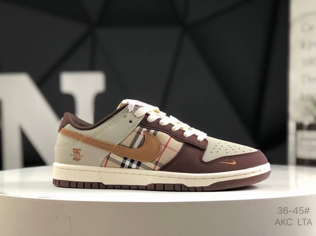 Overseas Hit Limited Sale High-End Customized Nike Sb Dunk Low Burberry Joint --
