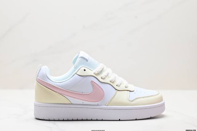 Genuine Nike Court Borough Low Low-Top Versatile Breathable Casual Sports Shoes