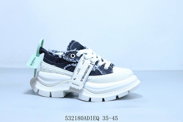 smilerepublic Couples Sports White Shoes Thick Bottom Heightening Flash Tail