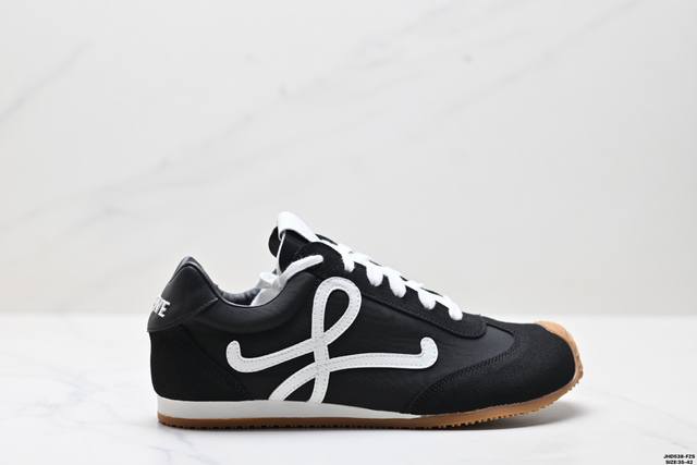 Corporate Loewe Ballet Runner 2.0 Calfskin Round Toe Lace-Up Low-Top Lifestyle S