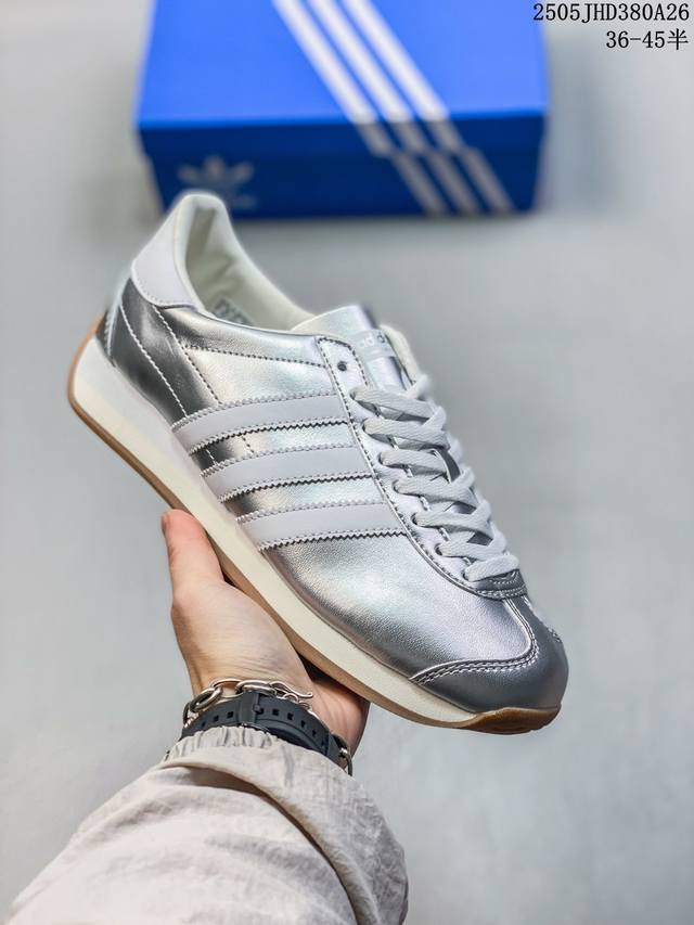 adidas Country Og Silver Men's And Women's Fashion Casual Sports Shoes Jq5110