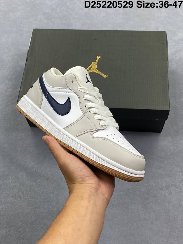 Genuine Nike Air Jordan 1 Low Aj1 Joe 1 Low-Top Casual Sneakers Synchronized Off