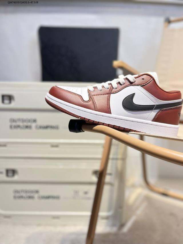 Company-Level First-Layer Leather Jordan Air Jordan 1 Low Aj1 Low-Top Series Bas