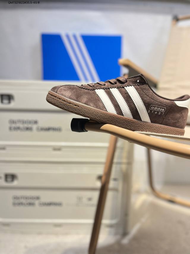 Adidas Stadt Classic Suede Thin-Soled Sneakers T-Toe Shoes Leather And Suede Cla
