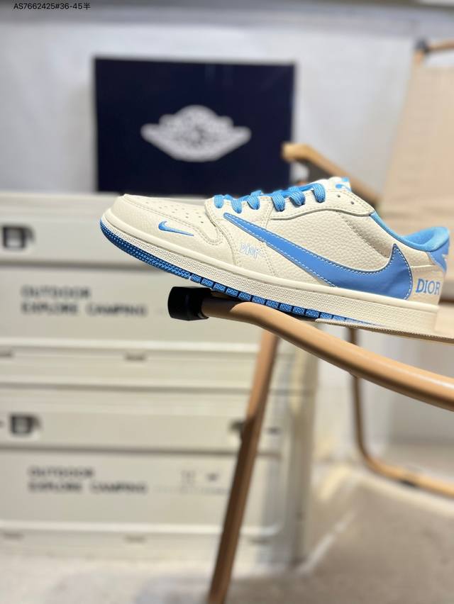 Company-Level First-Layer Pi Dior X Jordan Air Jordan 1 Low Aj1 Low-Top Series B