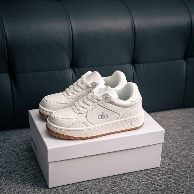 Core Private Alo25Ss New Spring And Summer Color Matching White Shoes Thick Sole