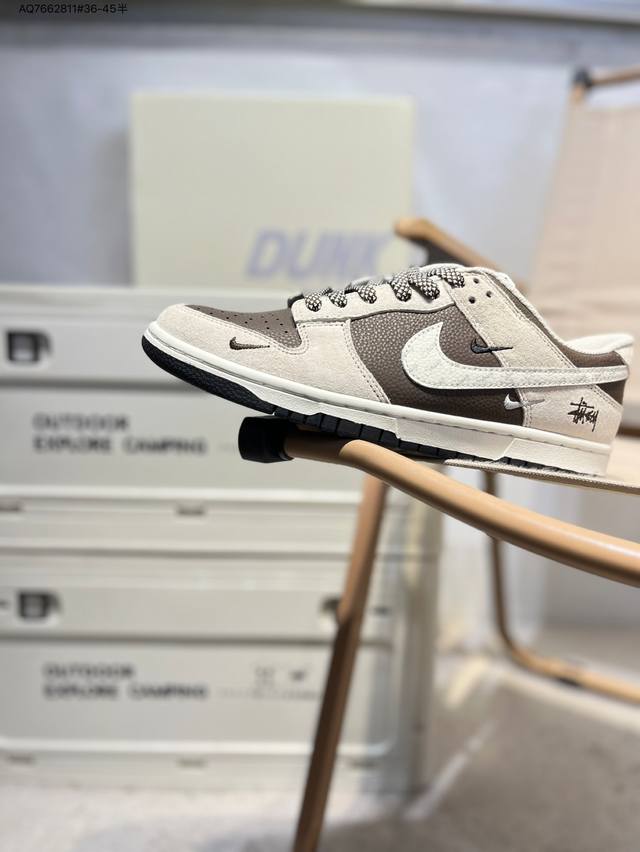 Stussy X Nike Sb Dunk Low From A Big Factory, Highly Recommended, New Color Sche