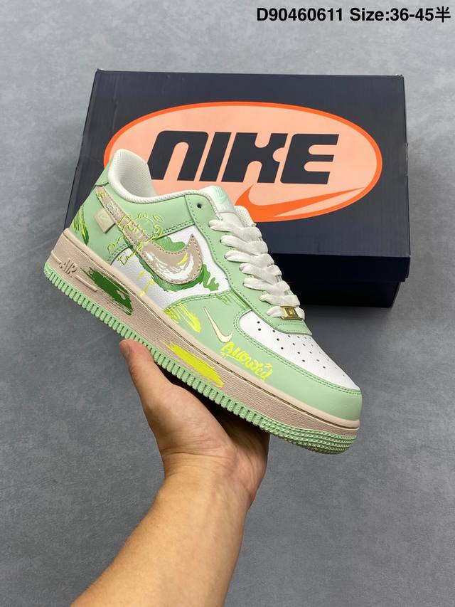 C Corporate-level Nike Court Vision Lo 'Diy' custom low-top versatile breathable
