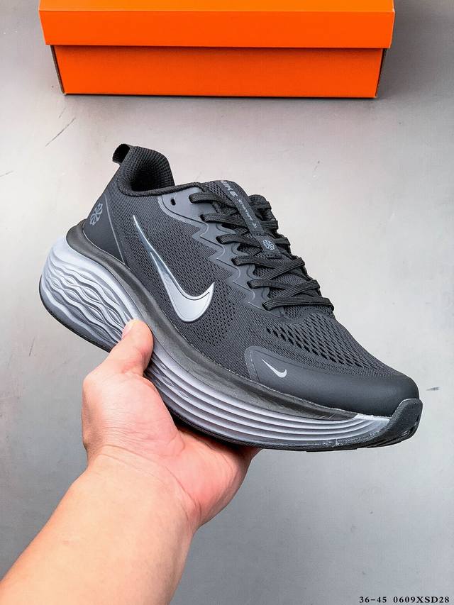 The corporate-level Nike P-6000 women's running shoes use red hooks on the insid