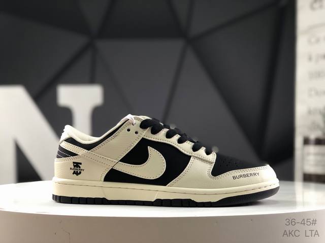 Overseas hit limited sale! High-end custom Nike Sb Dunk Low Burberry joint --- m