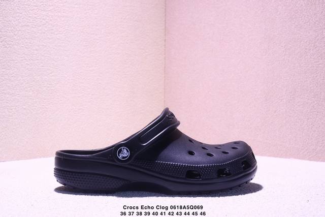 Crocs Echo Clog celebrity beach indoor and outdoor wear casual wading hole shoes