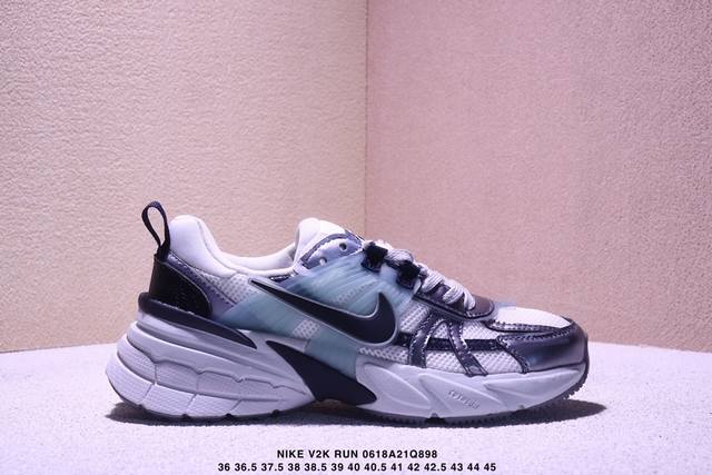 Authentic Nike V2K Run running shoes, retro style mesh breathable sports shoes,