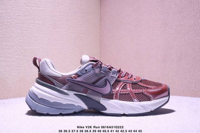 Nike V2K Run comfortable all-match low-top lifestyle casual shoes for men and wo