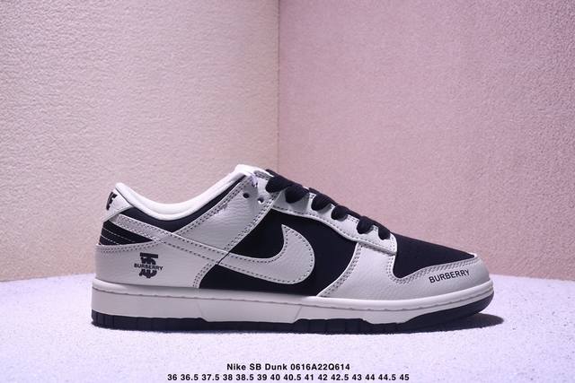Overseas hit limited sale! High-end custom Nike Sb Dunk Low Burberry joint --- m