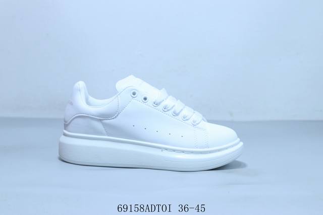 Alexandermcqueen Mcq couple sports white shoes thick sole heightening flash tail