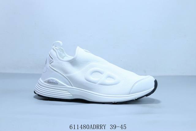Dior mesh fabric retro thick-soled lace-up casual mid-top sports loafers 611480A