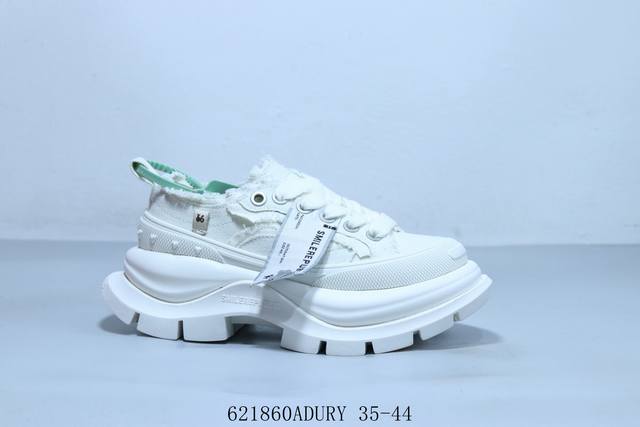 Smilerepublic couple sports white shoes thick bottom heightening flash tail smoo