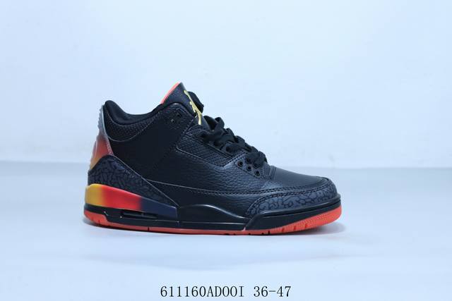 Jordan Air Jordan 3 Retro Black Gold. Michael Jordan Aj3 mid-top retro casual sp