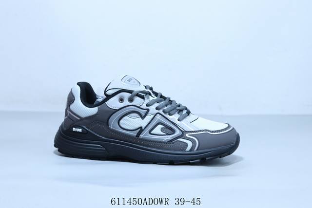 Dior B30 mesh fabric thick-soled lace-up casual low-top sports shoes for men and
