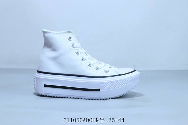 Converse Chuck Taylor All Star Move Ox Black White Lightweight Heightening Thick