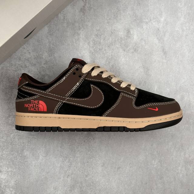 Local core private Nk Sb Dunk Low "The North Face co-branded brown, black and re