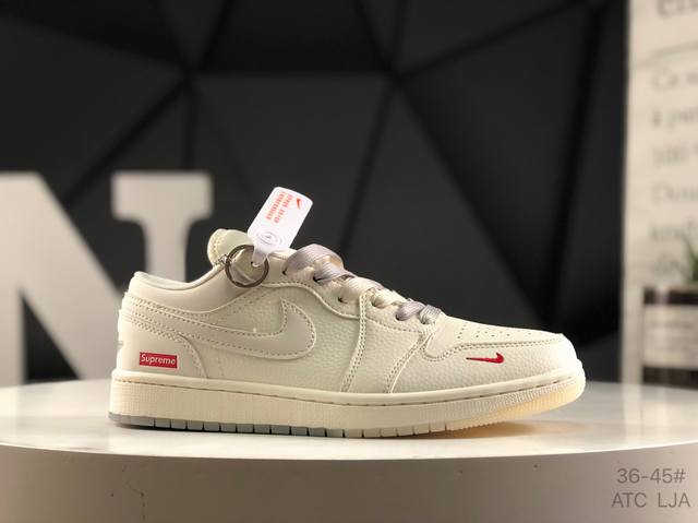 Nike Wmns Air Jordan 1 Low Gs White University Red Aj1 Jordan Generation Low-top
