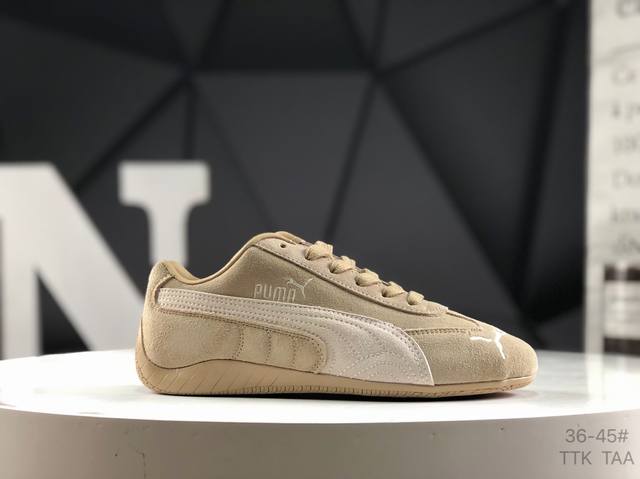 Puma Speedcet Tan Puma low-top retro sports casual racing running shoes Leading