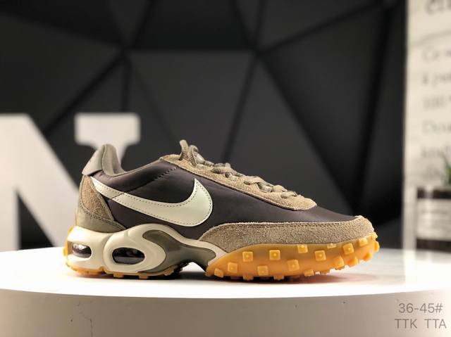 Nike Air Max Waffle Sp Black And Anthracite Air Cushion Waffle Hybrid Series Low
