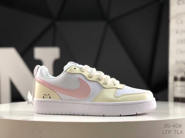 Nike Women's Sports Shoes Court Borough Low Small Air Force Low-top Sneakers. 1.